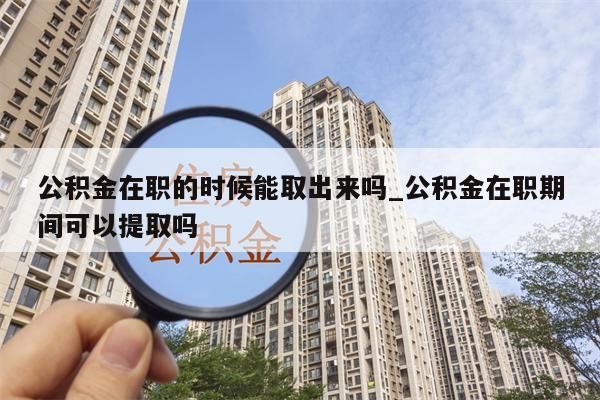 公积金在职的时候能取出来吗_公积金在职期间可以提取吗